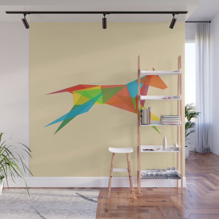 Fractal Geometric Dog Wall Mural Gallery Image 1