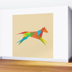 Fractal Geometric Dog Wall Mural Gallery Image 2