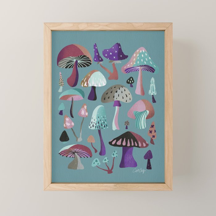 Mushroom Collection â Galaxy Mini Art Print Gallery Image 1