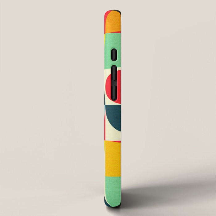 Mid Century Bauhaus Geometric Pattern iPhone Case Gallery Image 2