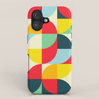 Mid Century Bauhaus Geometric Pattern iPhone Case Gallery Image 1