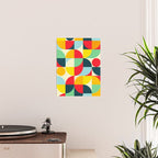 Mid Century Bauhaus Geometric Pattern Poster Gallery Image 2