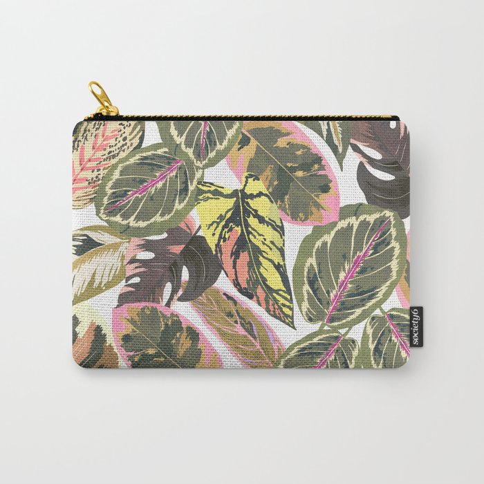 Wild jungle botanical leaves 63 Carry All Pouch Gallery Image 1
