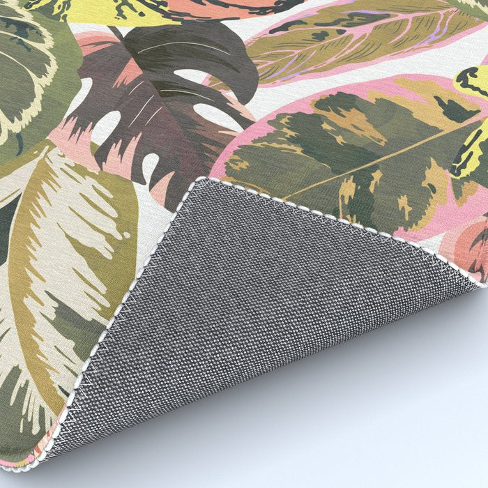 Wild jungle botanical leaves 63 Rug Gallery Image 4