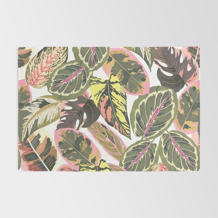 Wild jungle botanical leaves 63 Rug Gallery Image 2