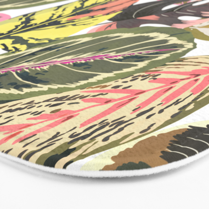 Wild jungle botanical leaves 63 Bath Mat Gallery Image 3
