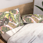 Wild jungle botanical leaves 63 Pillow Sham Gallery Image 2