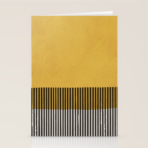 Mustard and Black Minimalist Original Art Stationery Card Gallery Image 2