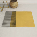 Mustard and Black Minimalist Original Art Rug Gallery Image 1