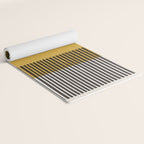 Mustard and Black Minimalist Original Art Yoga Mat Gallery Image 2