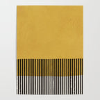 Mustard and Black Minimalist Original Art Poster Gallery Image 4