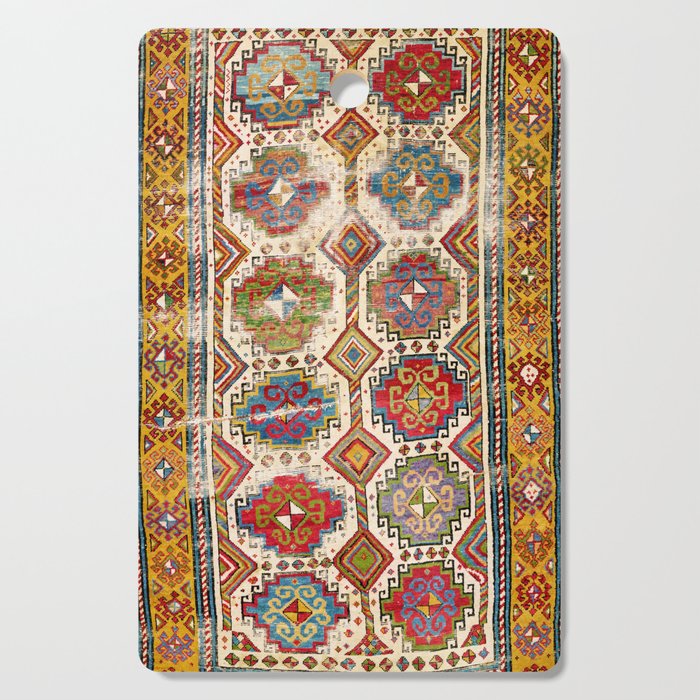 Moghan Southeast Caucasus Antique Rug Print Cutting Board Gallery Image 1