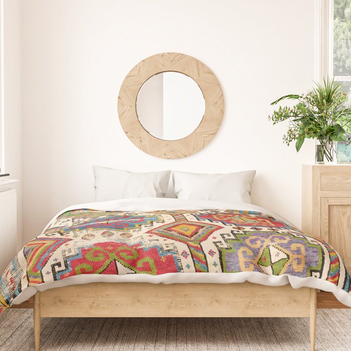 Moghan Southeast Caucasus Antique Rug Print Duvet Cover Gallery Image 3