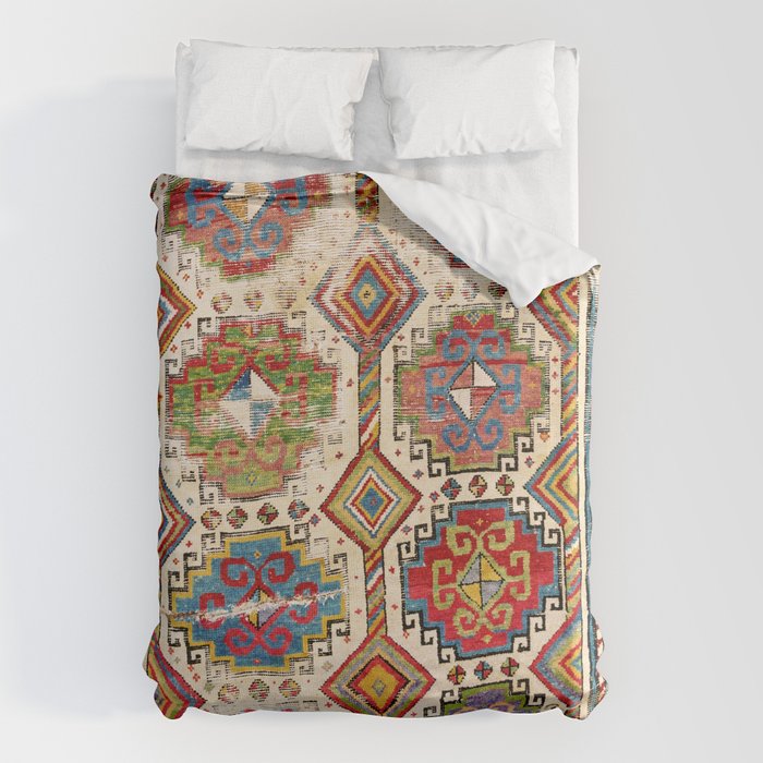 Moghan Southeast Caucasus Antique Rug Print Duvet Cover Gallery Image 6