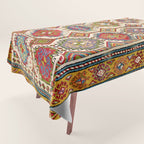 Moghan Southeast Caucasus Antique Rug Print Tablecloth Gallery Image 1
