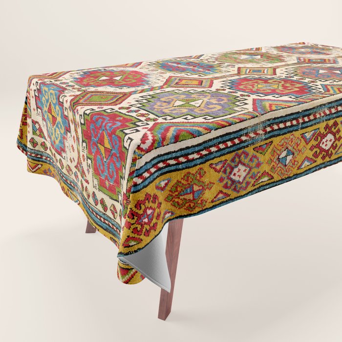 Moghan Southeast Caucasus Antique Rug Print Tablecloth Gallery Image 1