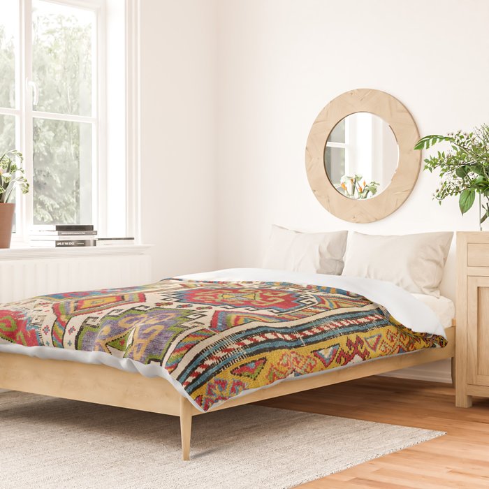 Moghan Southeast Caucasus Antique Rug Print Duvet Cover Gallery Image 2