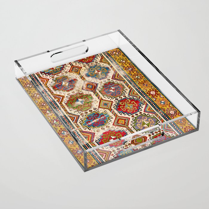 Moghan Southeast Caucasus Antique Rug Print Acrylic Tray Gallery Image 1