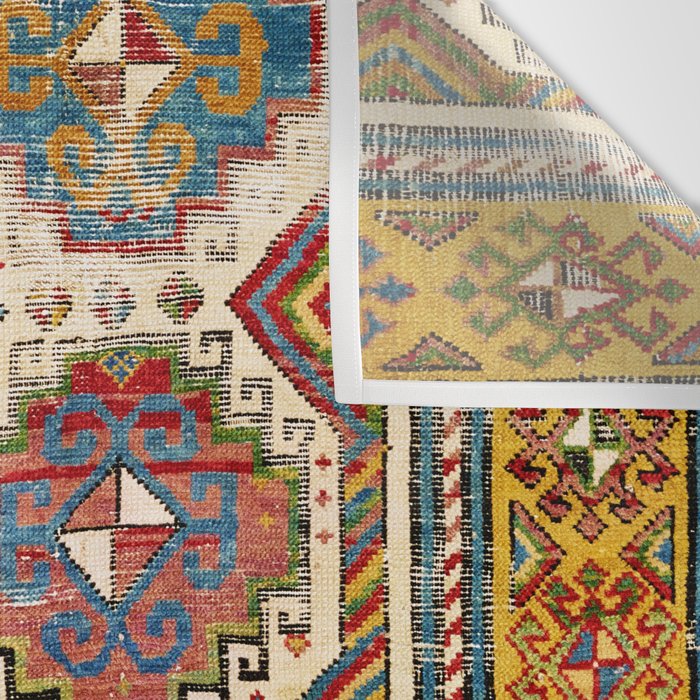 Moghan Southeast Caucasus Antique Rug Print Wall Tapestry Gallery Image 3