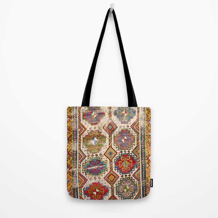 Moghan Southeast Caucasus Antique Rug Print Tote Bag Gallery Image 2