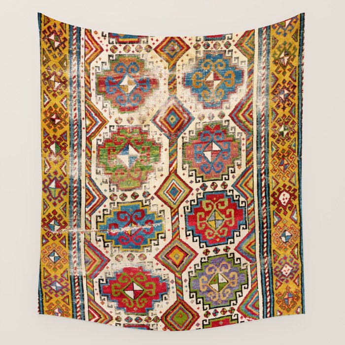 Moghan Southeast Caucasus Antique Rug Print Wall Tapestry Gallery Image 1