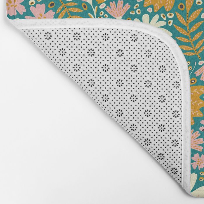 Happy Floral  Bath Mat Gallery Image 2