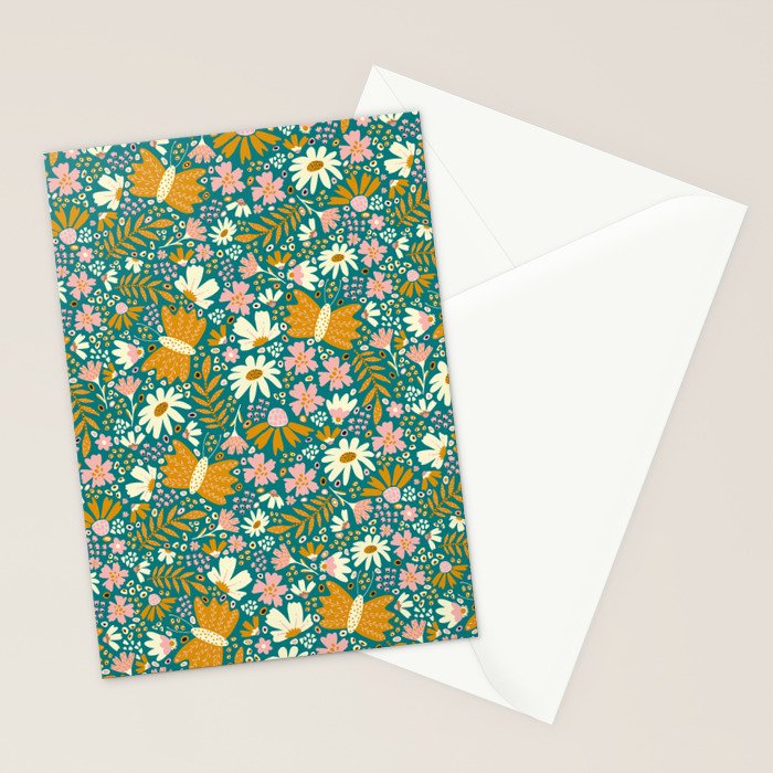 Happy Floral  Stationery Card Gallery Image 2