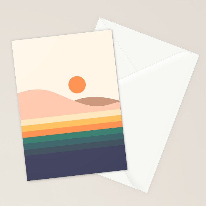 Retro Landscape 06B Stationery Card Gallery Image 2