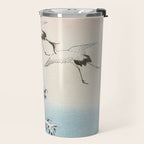 Hiroshige Cranes Flying over Waves  Travel Mug Gallery Image 2