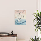 Hiroshige Cranes Flying over Waves  Poster Gallery Image 2