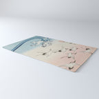 Hiroshige Cranes Flying over Waves  Rug Gallery Image 3