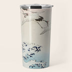 Hiroshige Cranes Flying over Waves  Travel Mug Gallery Image 1