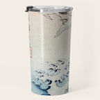 Hiroshige Cranes Flying over Waves  Travel Mug Gallery Image 3