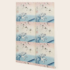 Hiroshige Cranes Flying over Waves  Wallpaper Gallery Image 2