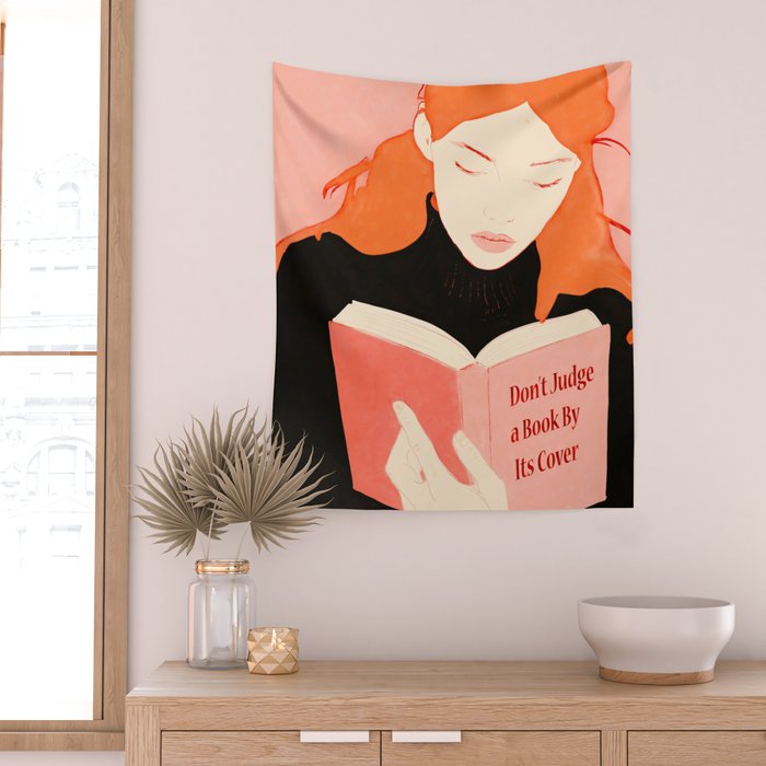 Donât Judge a Book By Its Cover Wall Tapestry Gallery Image 2