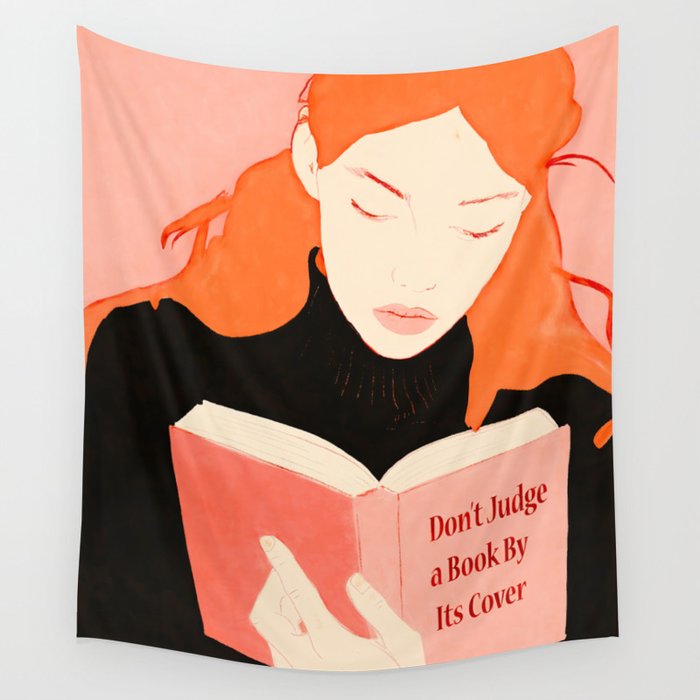 Donât Judge a Book By Its Cover Wall Tapestry Gallery Image 1