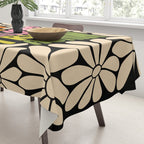 Retro Floral Lettering - You can always try again Tablecloth Gallery Image 3