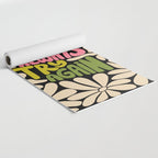 Retro Floral Lettering - You can always try again Yoga Mat Gallery Image 2