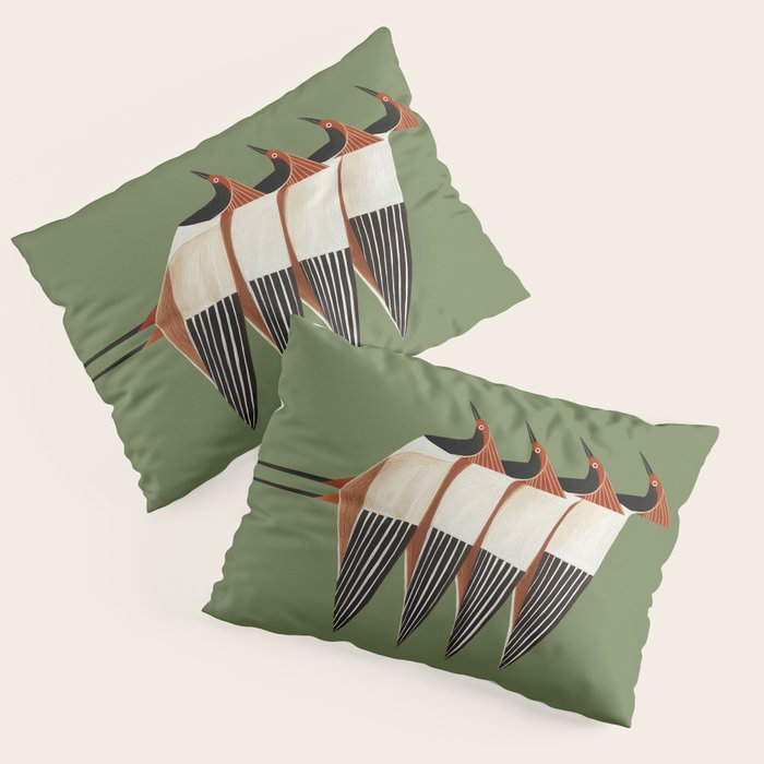 Four Birds I Pillow Sham Gallery Image 3