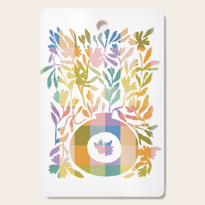 Colorful Butterflies in Flight Cutting Board Gallery Image 1