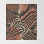 Tribal Pattern in Brown & Soft Red Throw Blanket Gallery Image 2