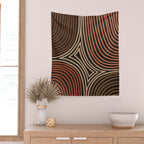 Tribal Pattern in Brown & Soft Red Wall Tapestry Gallery Image 2