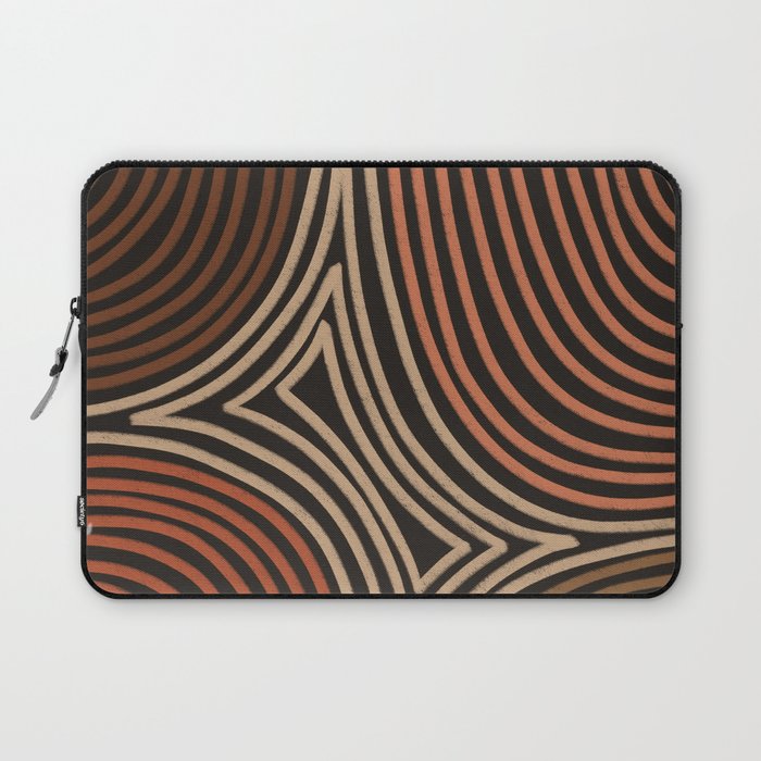 Tribal Pattern in Brown & Soft Red Laptop Sleeve Gallery Image 1