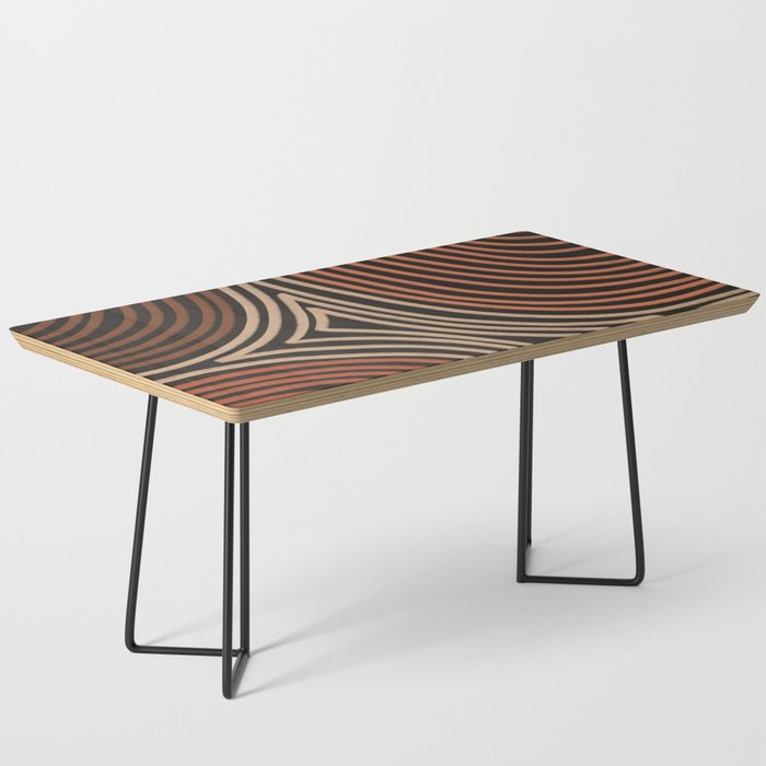 Tribal Pattern in Brown & Soft Red Coffee Table Gallery Image 1