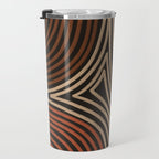 Tribal Pattern in Brown & Soft Red Travel Mug Gallery Image 3