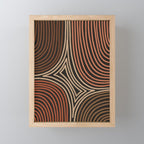 Tribal Pattern in Brown & Soft Red Mini Art Print Gallery Image 1