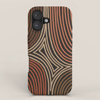 Tribal Pattern in Brown & Soft Red iPhone Case Gallery Image 1