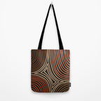 Tribal Pattern in Brown & Soft Red Tote Bag Gallery Image 2