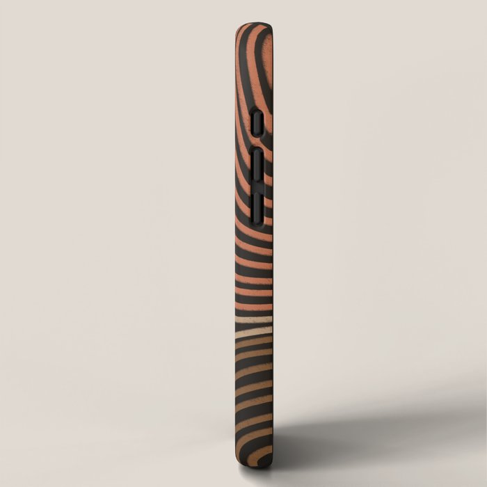 Tribal Pattern in Brown & Soft Red iPhone Case Gallery Image 2