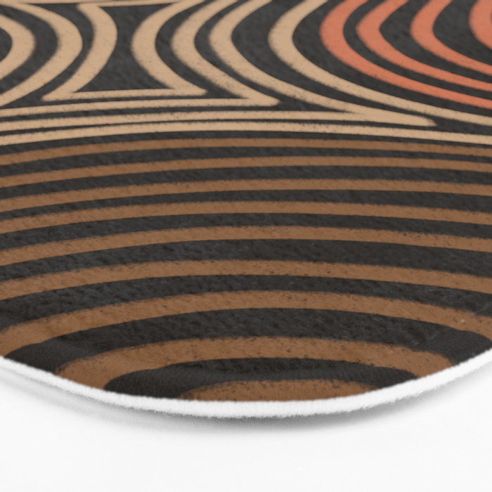 Tribal Pattern in Brown & Soft Red Bath Mat Gallery Image 3